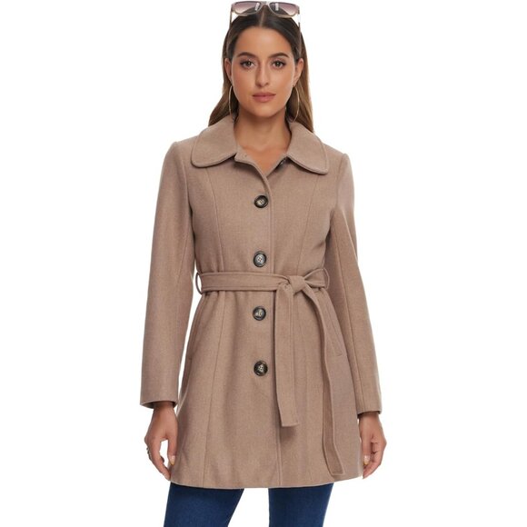 ✨ Women's Brown Winter Elegant Lapel Collar Long Trench Comfortable Coats